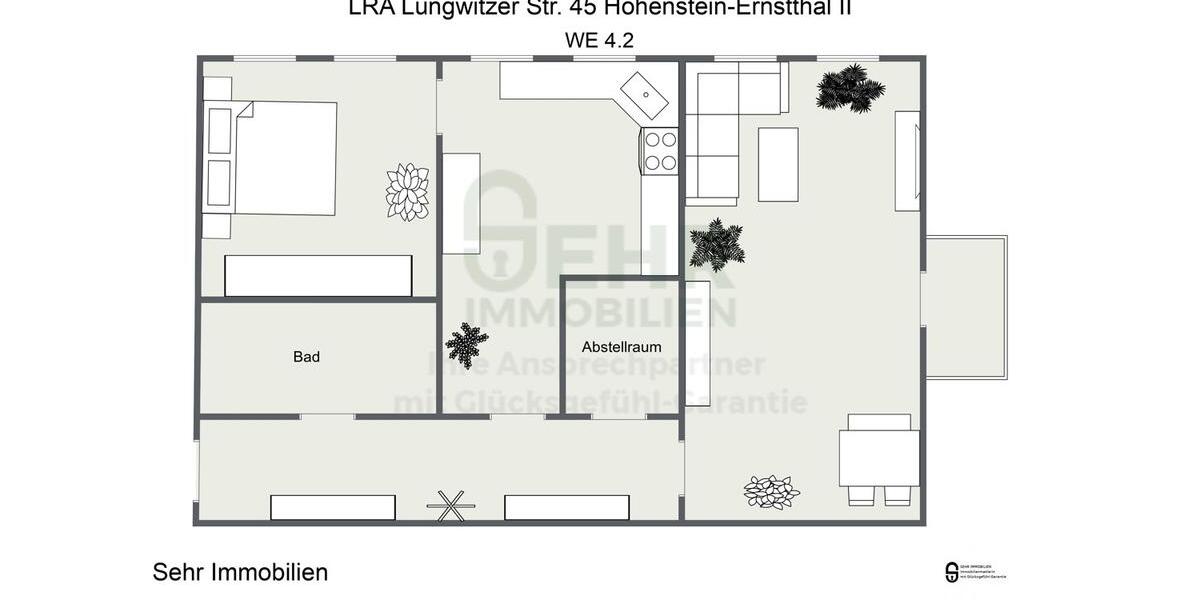 Dachgeschoßwohnung Hohenstein-Ernstthal Ernstthal - 2 Zimmer, 85 m&sup2;, 684&euro; | Angebot:25322158