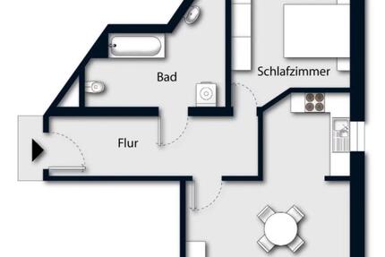 Wohnung Limbach-Oberfrohna Oberfrohna - 2 Zimmer, 51 m&sup2;, 362&euro; | Angebot:25923559
