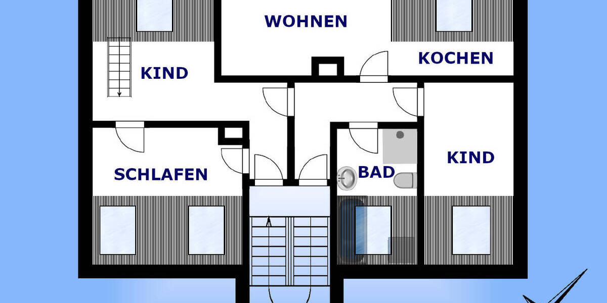 Etagenwohnung Greiz - 4 Zimmer, 80 m&sup2;, 350&euro; | Angebot:25666530