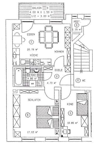 Etagenwohnung Zwickau - 2 Zimmer, 63 m&sup2;, 335&euro; | Angebot:24614172