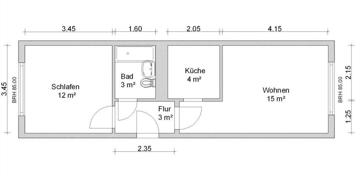 Etagenwohnung Zwickau Eckersbach - 2 Zimmer, 40 m&sup2;, 240&euro; | Angebot:25728259