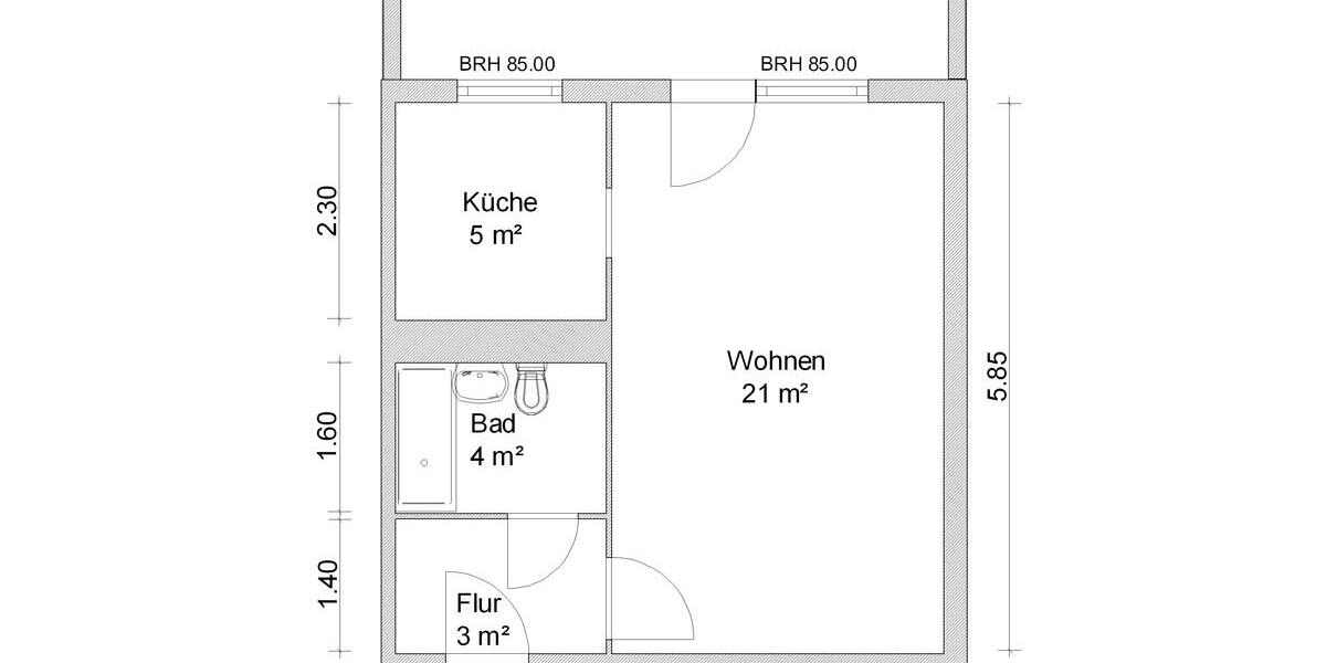 Etagenwohnung Zwickau - 1 Zimmer, 36 m&sup2;, 252&euro; | Angebot:25428641