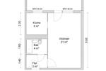 Etagenwohnung Zwickau - 1 Zimmer, 36 m&sup2;, 252&euro; | Angebot:25428641