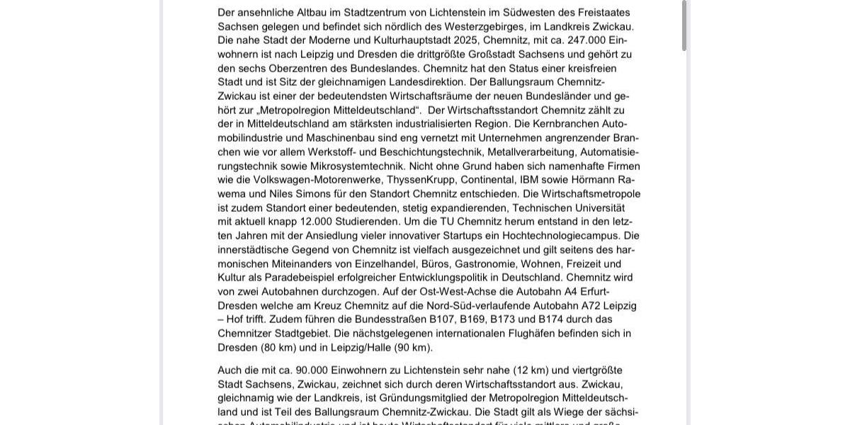 Mehrfamilienhaus, Wohnhaus Lichtenstein (Sachsen) - 11 Zimmer, 280 m&sup2;, 195.000&euro; | Angebot:26024959