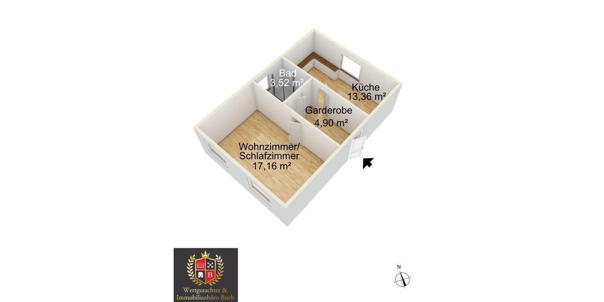 Etagenwohnung Wilkau-Haßlau Haßlau - 1.5 Zimmer, 39 m&sup2;, 210&euro; | Angebot:22481534