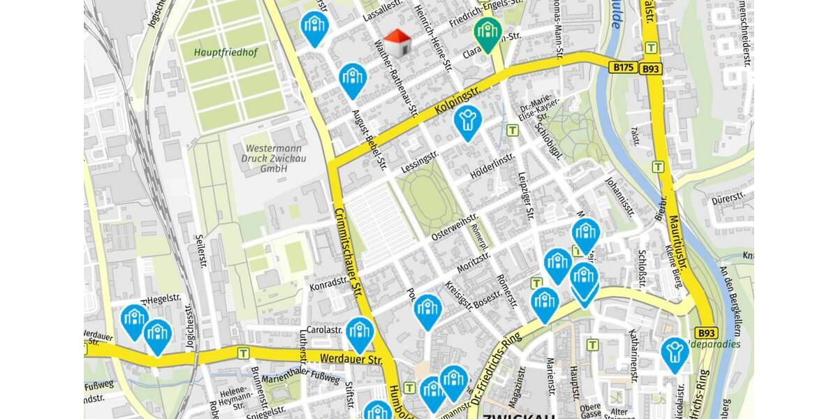 Etagenwohnung Zwickau Zwickau-Nord - 3 Zimmer, 75 m&sup2;, 450&euro; | Angebot:20933112