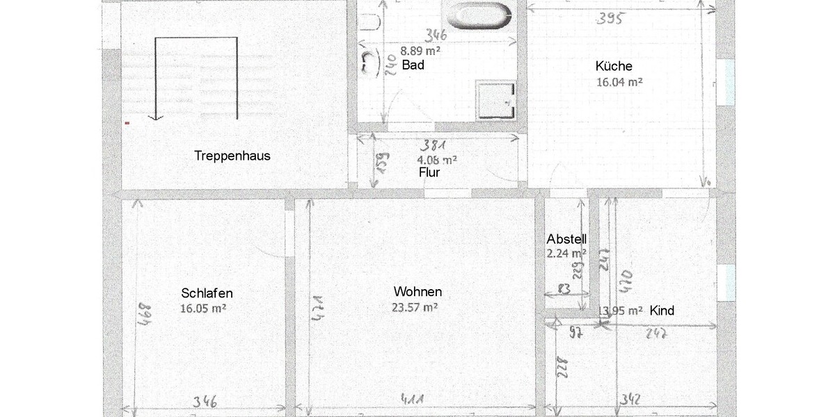 Drei-Zimmer-Wohnung in ruhiger Lage mit guter Fernsicht - Etagenwohnung Lauter-Bernsbach Bernsbach | Angebot:14517880