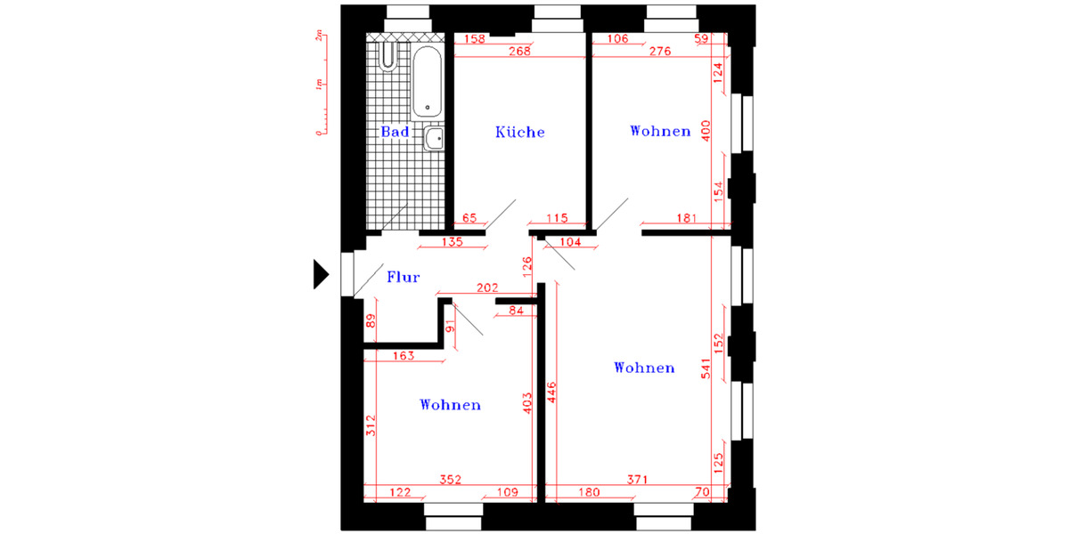 Erdgeschoßwohnung Penig - 2.5 Zimmer, 65 m&sup2;, 400&euro; | Angebot:21210311