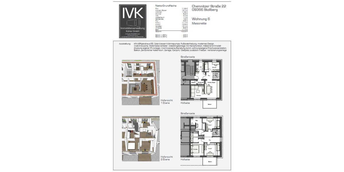 Etagenwohnung Stollberg (Erzgebirge) - 5 Zimmer, 120 m&sup2;, 11&euro; | Angebot:25803443
