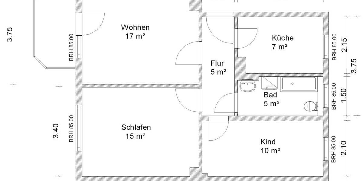 Etagenwohnung Zwickau Weißenborn - 3 Zimmer, 61 m&sup2;, 421&euro; | Angebot:25680126