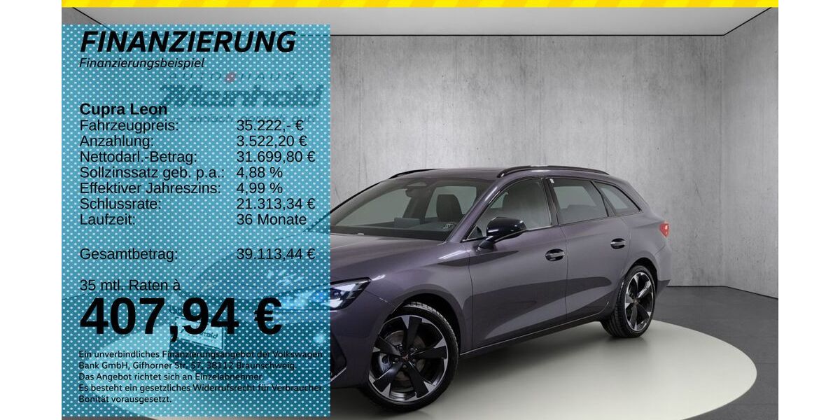 Cupra Leon 1.010 km 35.222 &euro; Auerbach/Rebesgrün 08209