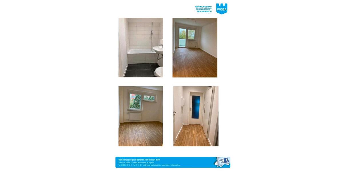 Etagenwohnung Reichenbach im Vogtland - 2 Zimmer, 55 m&sup2;, 469&euro; | Angebot:25832812