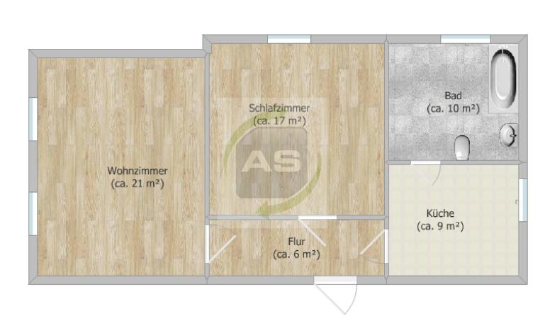 Erdgeschoßwohnung Neukirchen/Pleiße Pleiße - 2 Zimmer, 63 m&sup2;, 295&euro; | Angebot:23407672