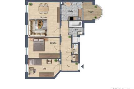Wohnung Zwickau Zwickau-Nord - 3 Zimmer, 91 m&sup2;, 89.000&euro; | Angebot:27026967