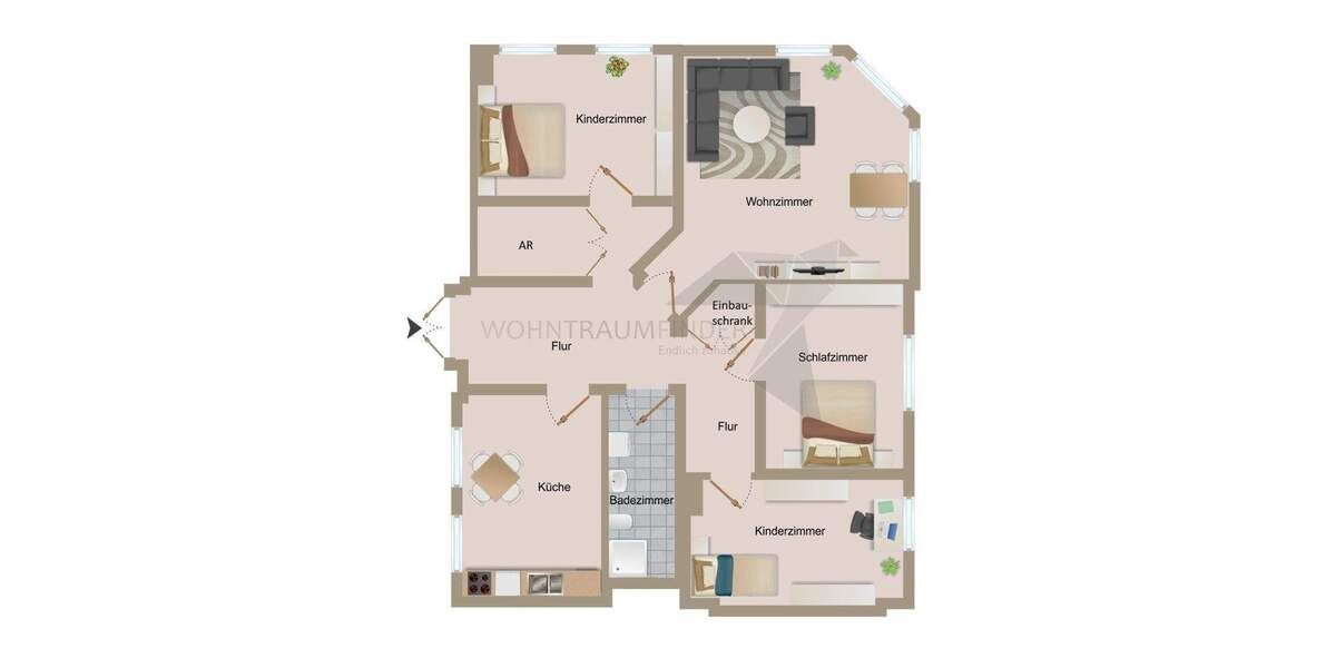 Etagenwohnung Zwickau Innenstadt - 4 Zimmer, 100 m&sup2;, 669&euro; | Angebot:25681409
