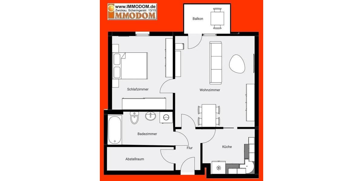 Etagenwohnung Zwickau - 2 Zimmer, 67 m&sup2;, 380&euro; | Angebot:25962400