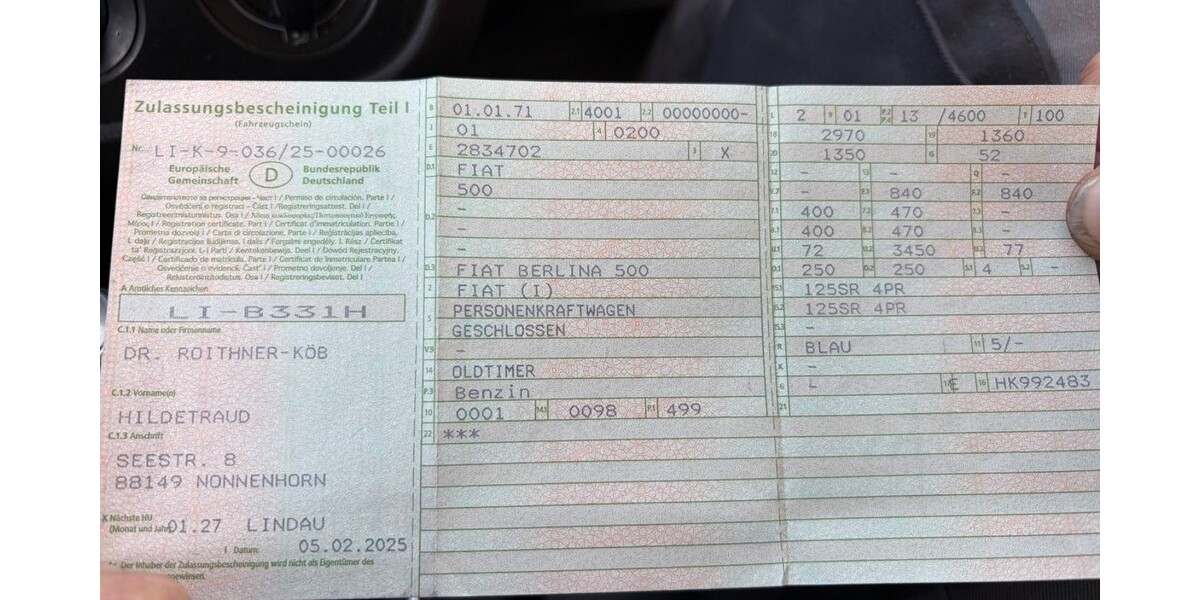 Fiat 500L 17.900 km 10.600 &euro; Auerbach 09392