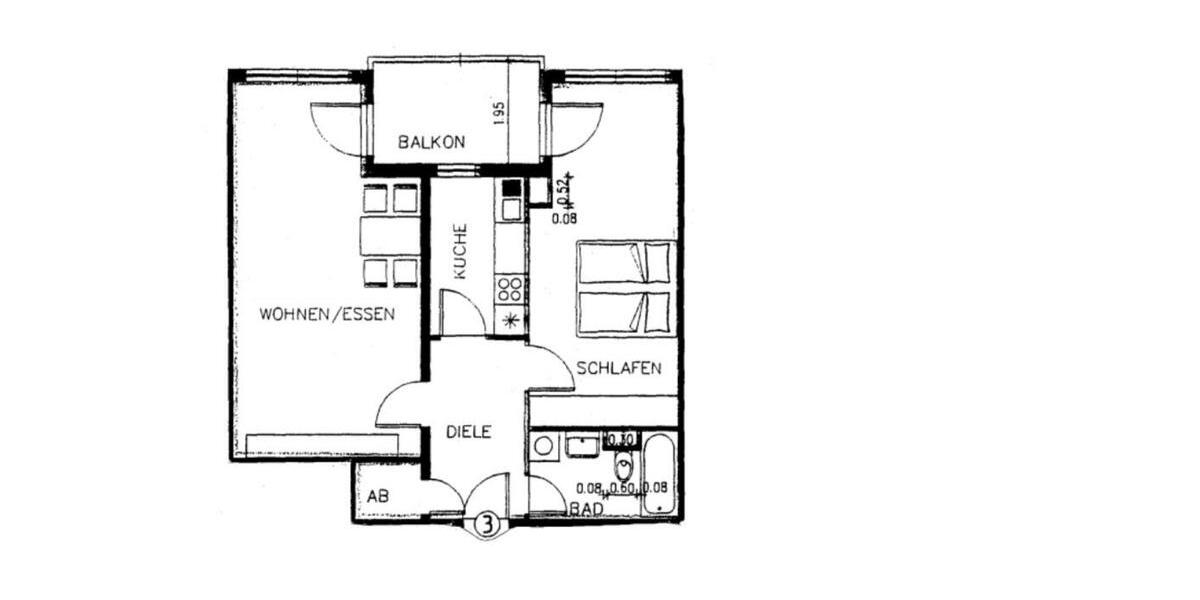 Etagenwohnung Zwickau Auerbach - 2 Zimmer, 65 m&sup2;, 460&euro; | Angebot:22070722