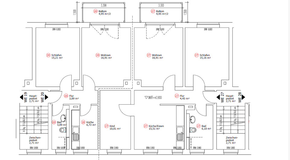 Etagenwohnung Waldenburg - 5 Zimmer, 121 m&sup2;, 840&euro; | Angebot:24091952