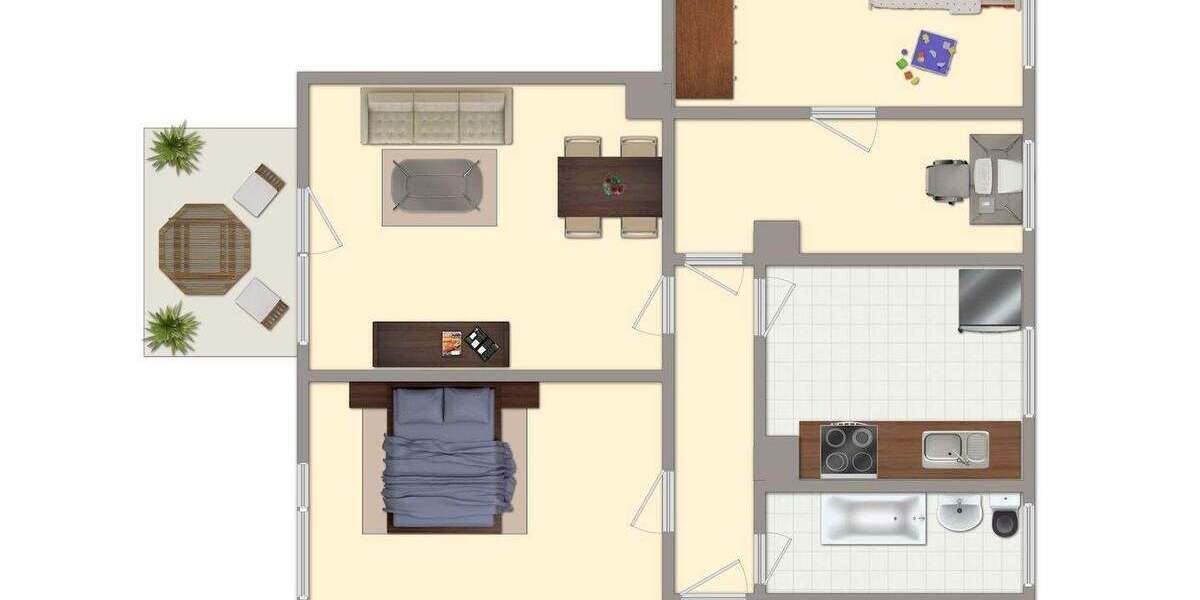 Etagenwohnung Glauchau - 4 Zimmer, 71 m&sup2;, 399&euro; | Angebot:25739825