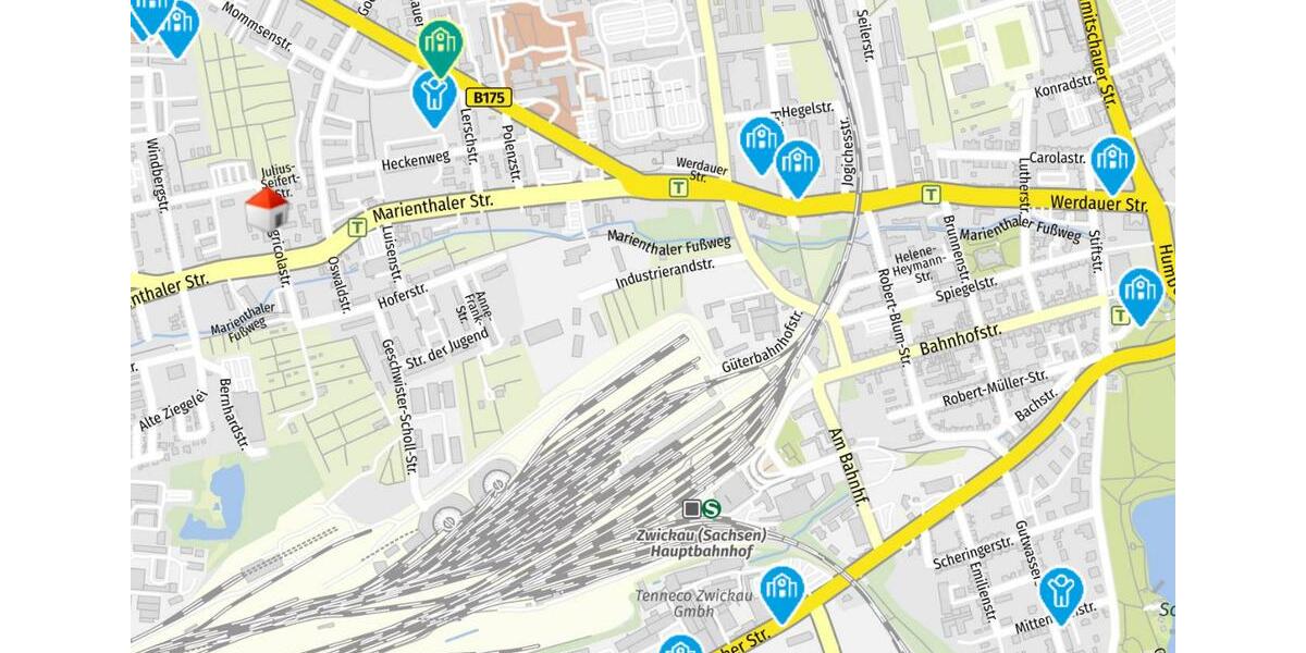 Dachgeschoßwohnung Zwickau Zwickau-West - 3 Zimmer, 73 m&sup2;, 420&euro; | Angebot:25713787