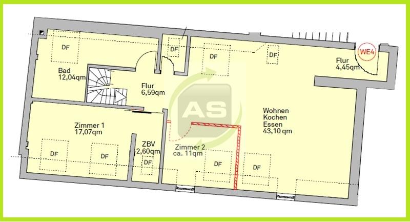 Maisonettenwohnung Zwickau - 3 Zimmer, 114 m&sup2;, 949&euro; | Angebot:22591321