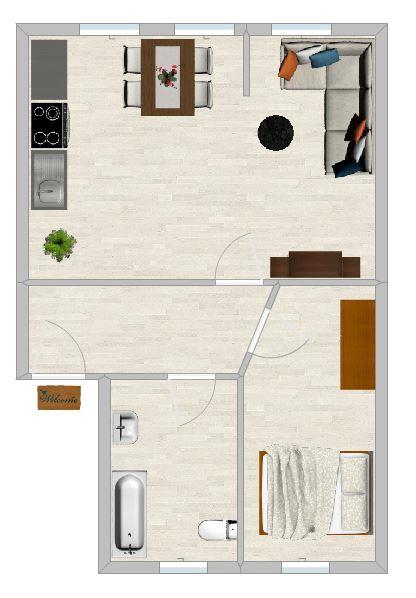 Etagenwohnung Crimmitschau - 2 Zimmer, 45 m&sup2;, 270&euro; | Angebot:25144290