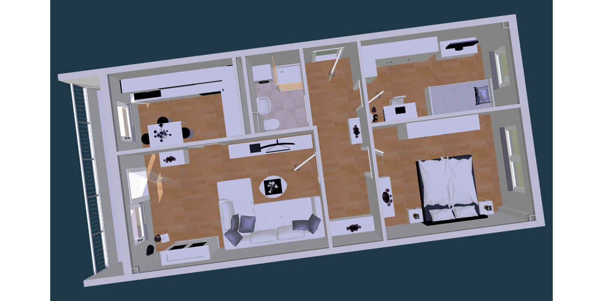 Etagenwohnung Zwickau Eckersbach - 3 Zimmer, 71 m&sup2;, 441&euro; | Angebot:25680128