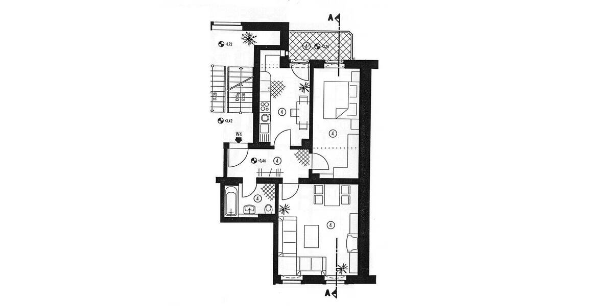 Etagenwohnung Zwickau Pölbitz - 2 Zimmer, 61 m&sup2;, 55.000&euro; | Angebot:25707395