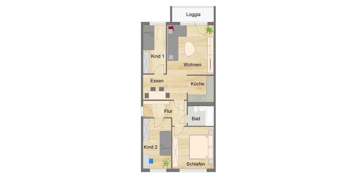 Etagenwohnung Zwickau Neuplanitz - 4 Zimmer, 70 m&sup2;, 455&euro; | Angebot:21608808