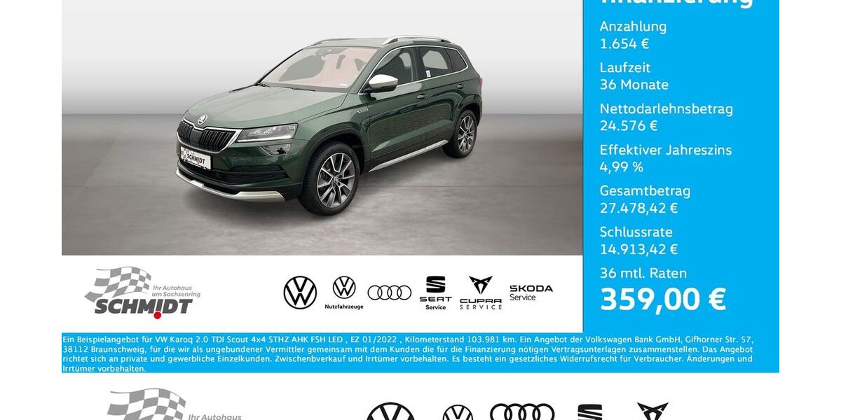 Skoda Karoq 103.981 km 24.975 &euro; Bernsdorf 09337