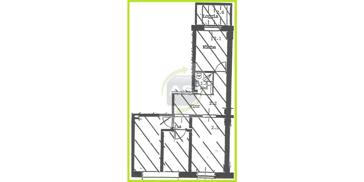 Etagenwohnung Zwickau Zwickau-Nord - 3 Zimmer, 59 m&sup2;, 350&euro; | Angebot:25918222