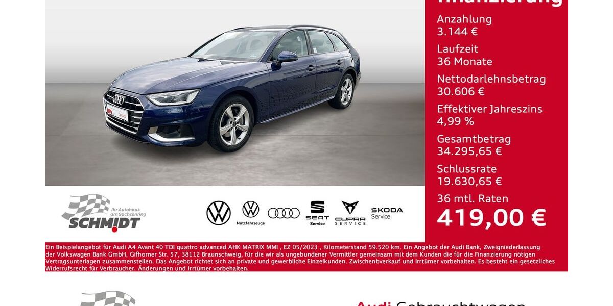 Audi A4 59.520 km 33.750 &euro; Bernsdorf 09337
