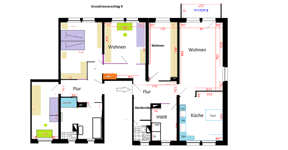 Etagenwohnung Penig - 3 Zimmer, 58 m&sup2;, 394&euro; | Angebot:24150293