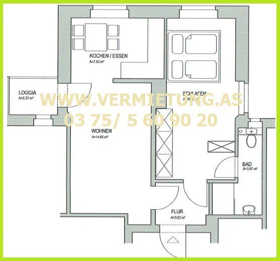 Etagenwohnung Zwickau Zwickau-Nord - 2 Zimmer, 48 m&sup2;, 270&euro; | Angebot:25851784