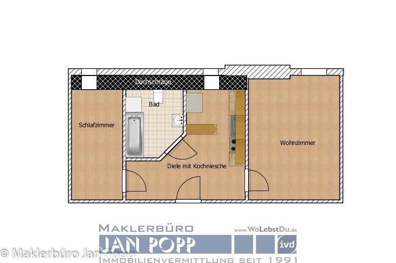 Etagenwohnung Greiz - 2 Zimmer, 37 m&sup2;, 33.000&euro; | Angebot:25729323