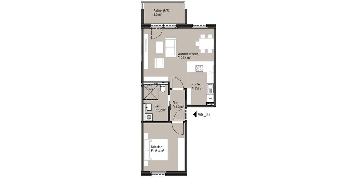 Etagenwohnung Lugau/Erzgebirge Erzgebirge - 2 Zimmer, 57 m&sup2;, 429&euro; | Angebot:20624890