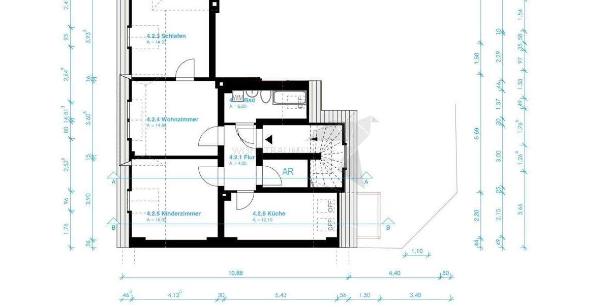 Etagenwohnung Zwickau Innenstadt - 3 Zimmer, 76 m&sup2;, 475&euro; | Angebot:25734232