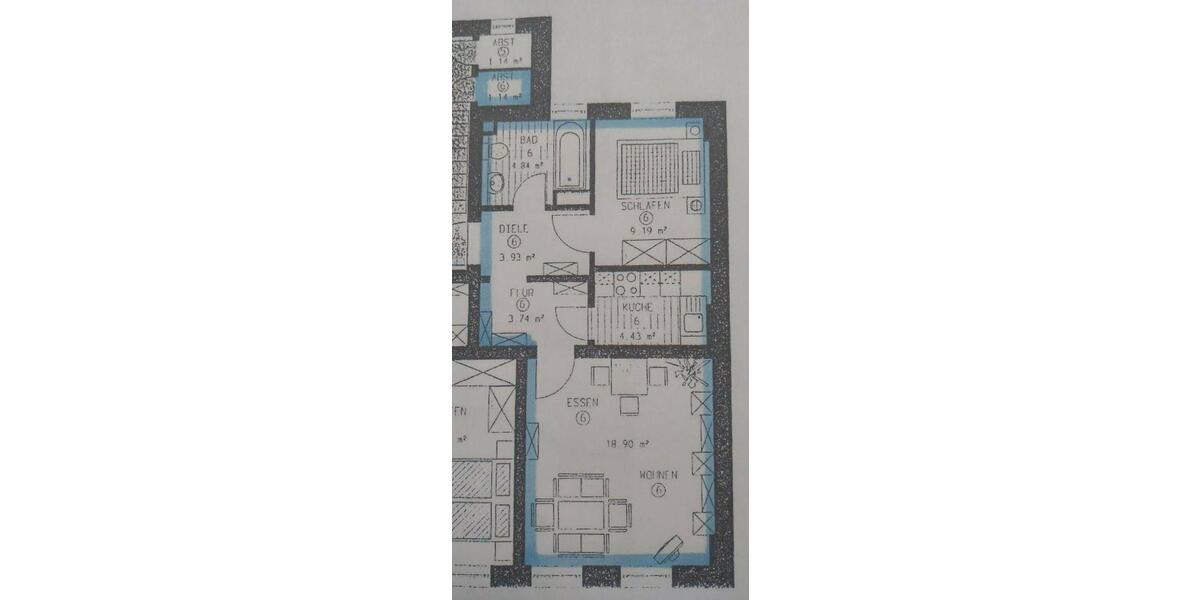 Etagenwohnung Zwickau Zwickau-Nord - 2 Zimmer, 60 m&sup2;, 363&euro; | Angebot:8510778