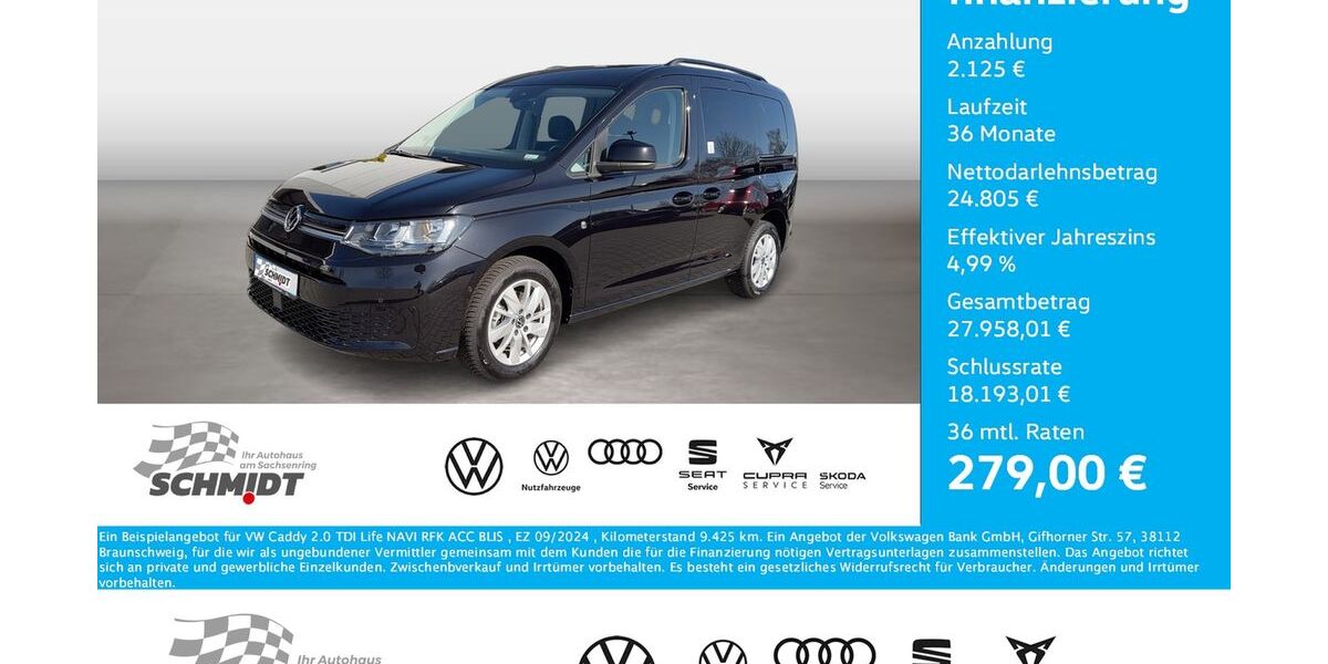 VW Caddy 9.425 km 25.975 &euro; Bernsdorf 09337