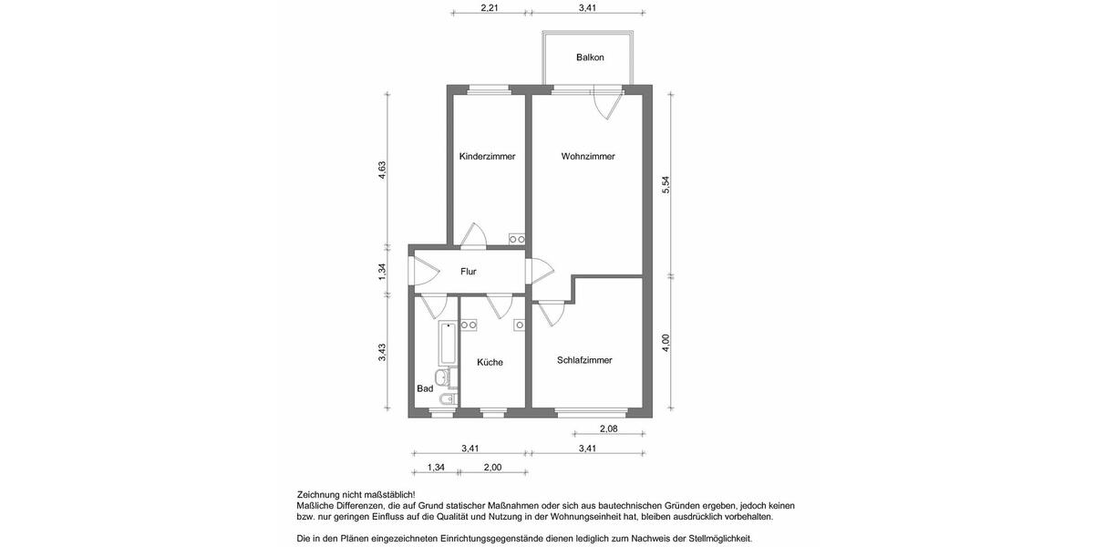 Erdgeschoßwohnung Zwickau Zwickau-West - 3 Zimmer, 60 m&sup2;, 408&euro; | Angebot:21946583
