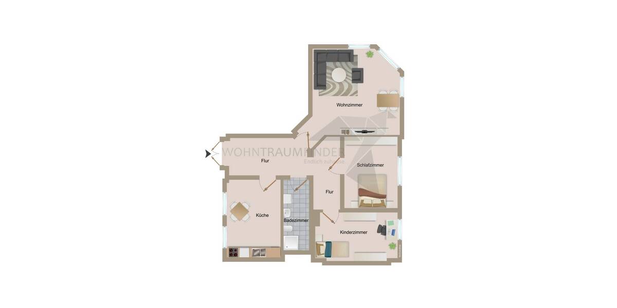 Etagenwohnung Zwickau Innenstadt - 3 Zimmer, 89 m&sup2;, 495&euro; | Angebot:25681348