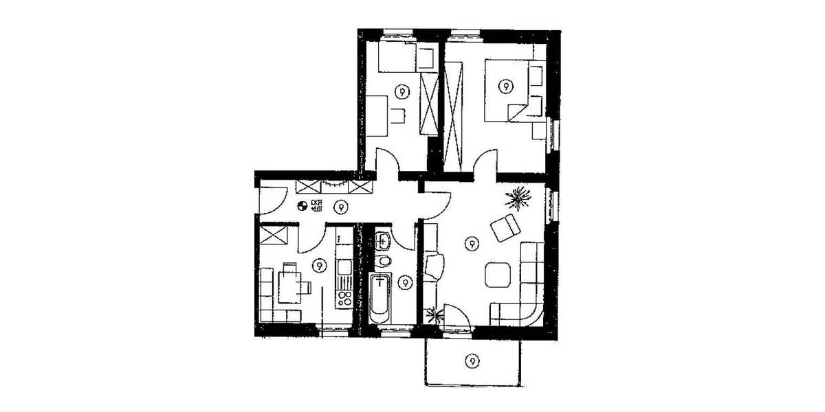 Etagenwohnung Zwickau Pölbitz - 3 Zimmer, 64 m&sup2;, 65.000&euro; | Angebot:26725533