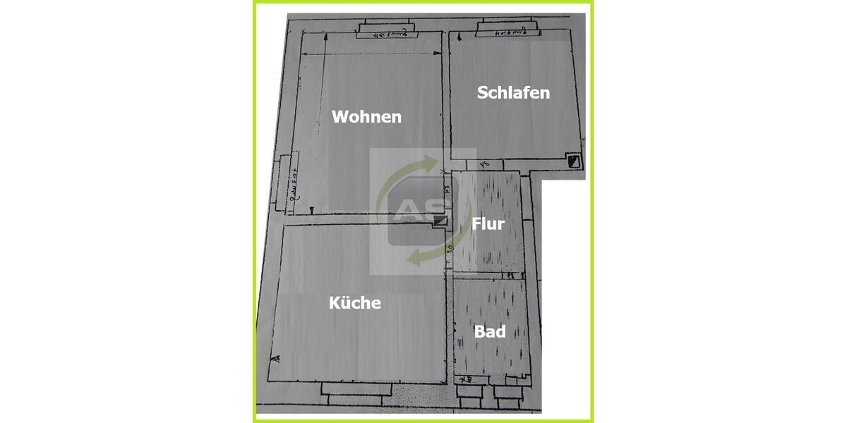Etagenwohnung Zwickau Zwickau-Nord - 2 Zimmer, 53 m&sup2;, 365&euro; | Angebot:24845645