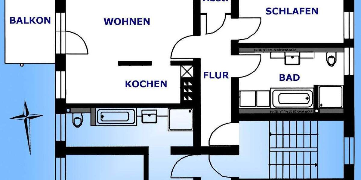 Etagenwohnung Greiz - 2 Zimmer, 55 m&sup2;, 360&euro; | Angebot:25666534