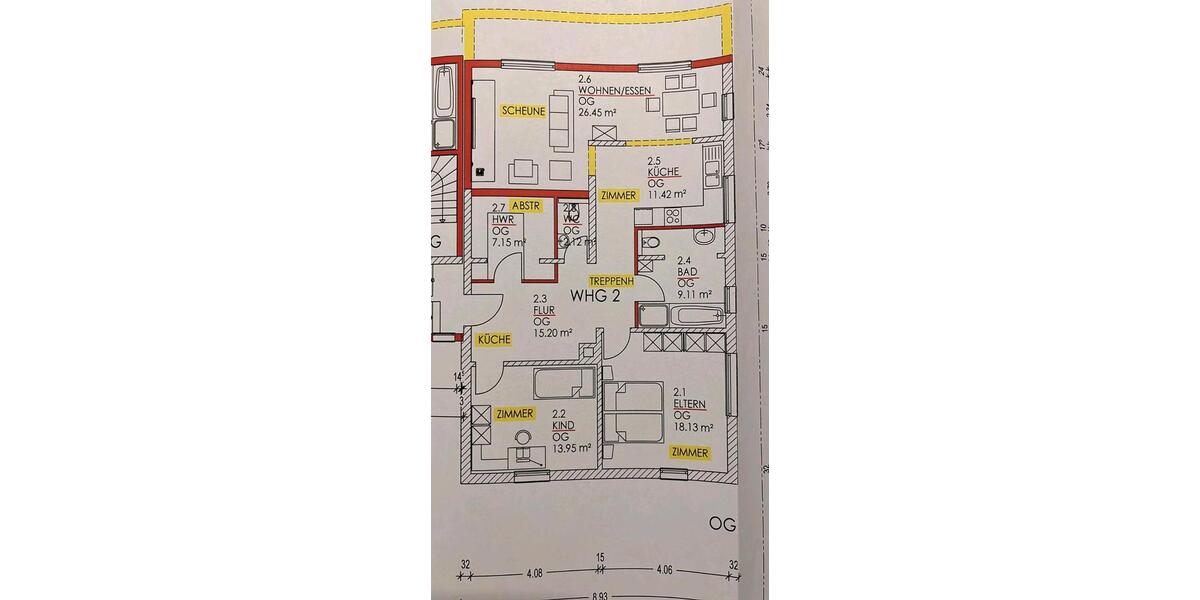 Etagenwohnung Ronneburg - 4 Zimmer, 105 m&sup2;, 1.380&euro; | Angebot:25417077