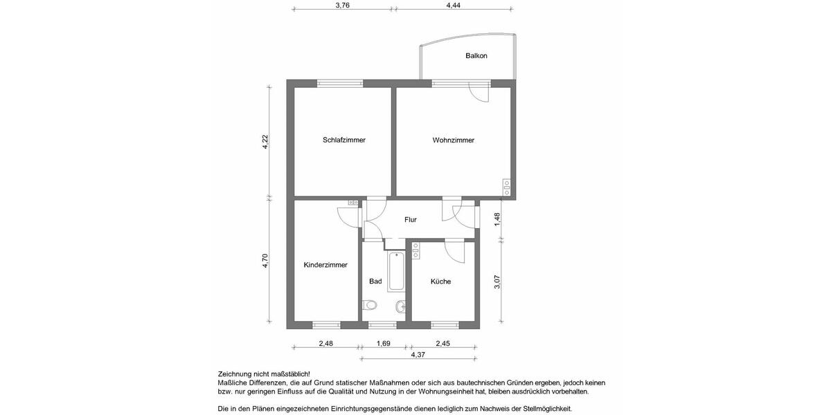 Etagenwohnung Zwickau Zwickau-West - 3 Zimmer, 65 m&sup2;, 429&euro; | Angebot:24258083