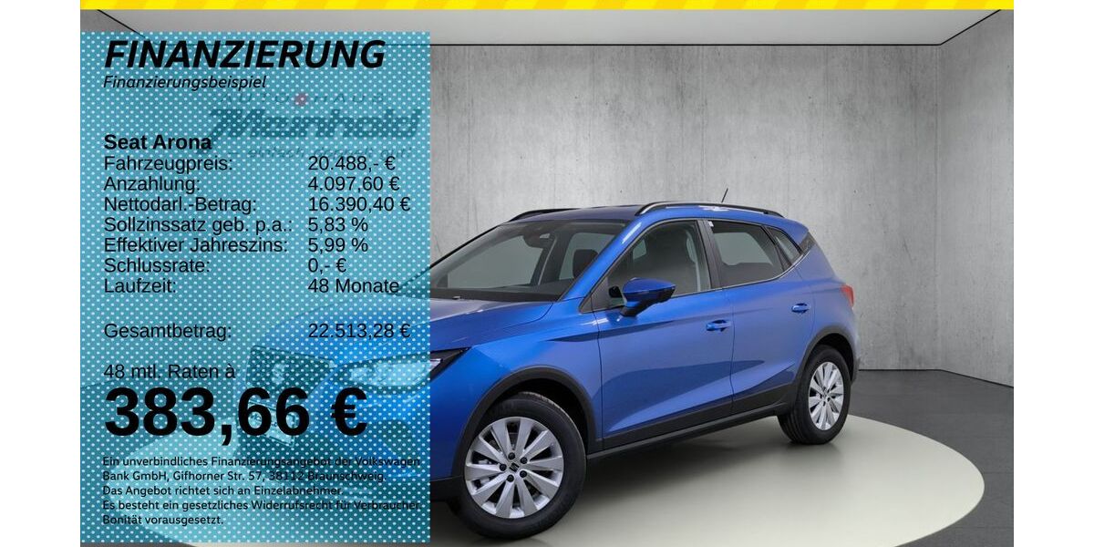 Seat Arona 5.000 km 20.488 &euro; Auerbach/Rebesgrün 08209
