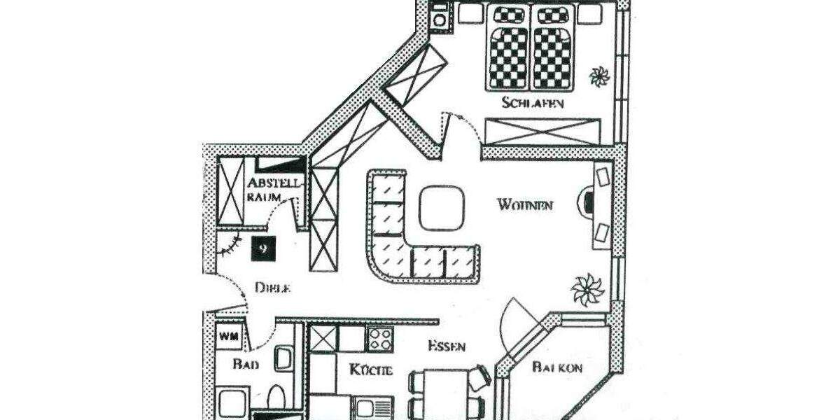 Etagenwohnung Zwickau-Marienthal Marienthal - 2 Zimmer, 66 m&sup2;, 79.000&euro; | Angebot:25747130