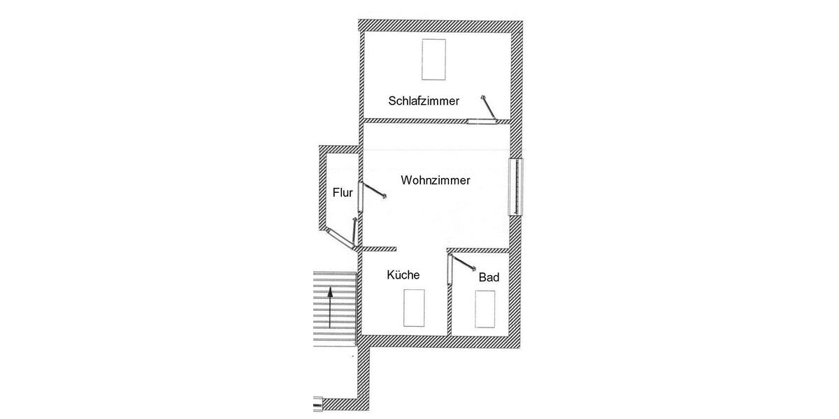 Dachgeschoßwohnung Zwickau Cainsdorf - 2 Zimmer, 43 m&sup2;, 250&euro; | Angebot:26644937